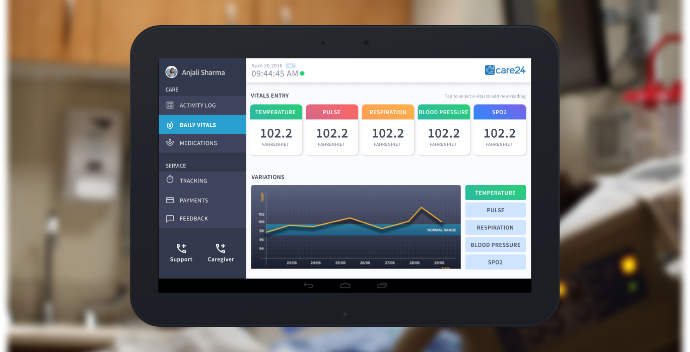 Care24 passive health monitoring system