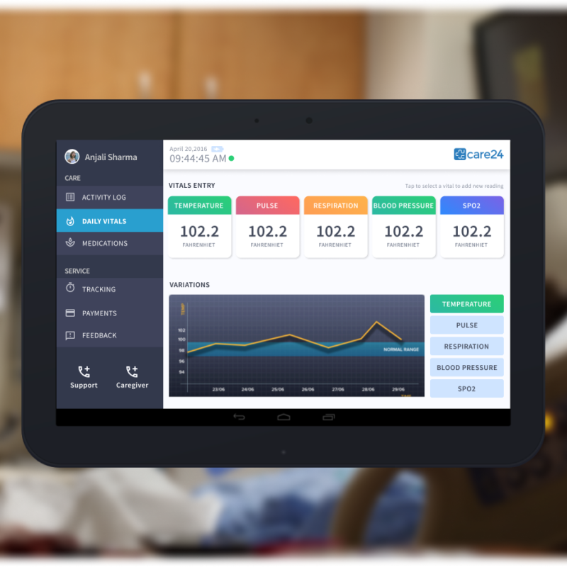 Care24 passive health monitoring system